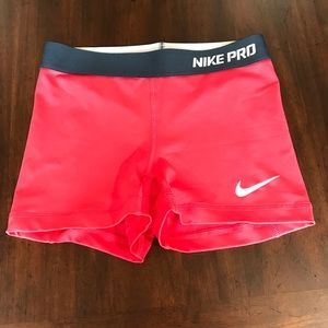 Nike compression shorts size xs pink
